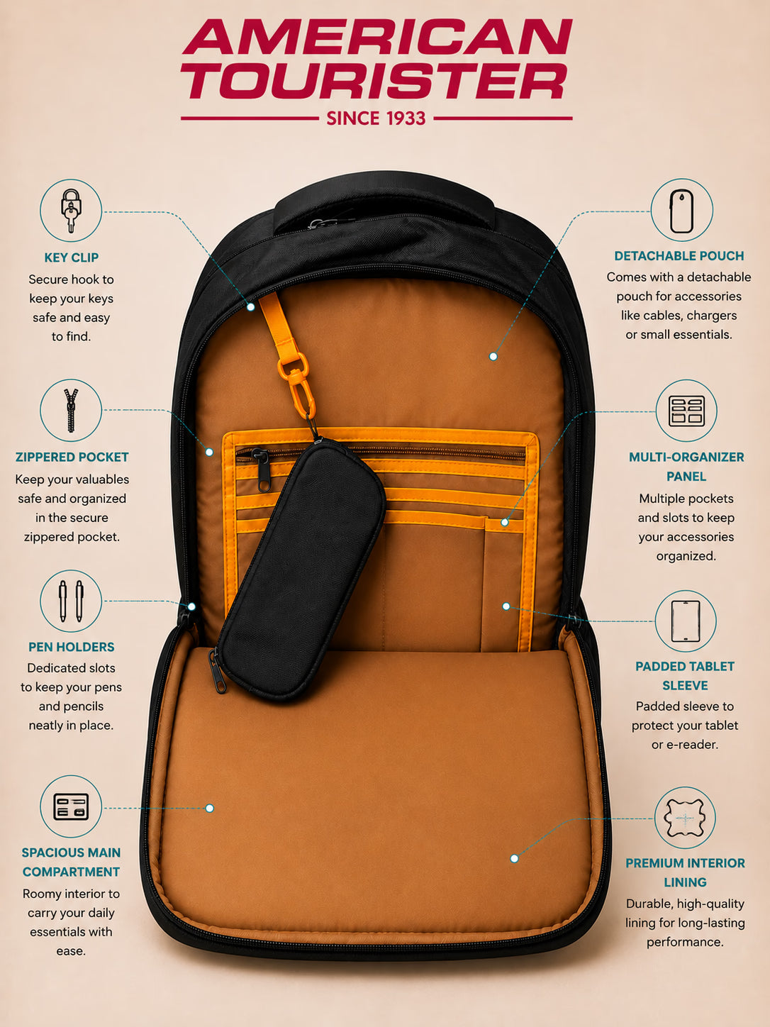 American Tourister Everyday Travel Backpack – view 13