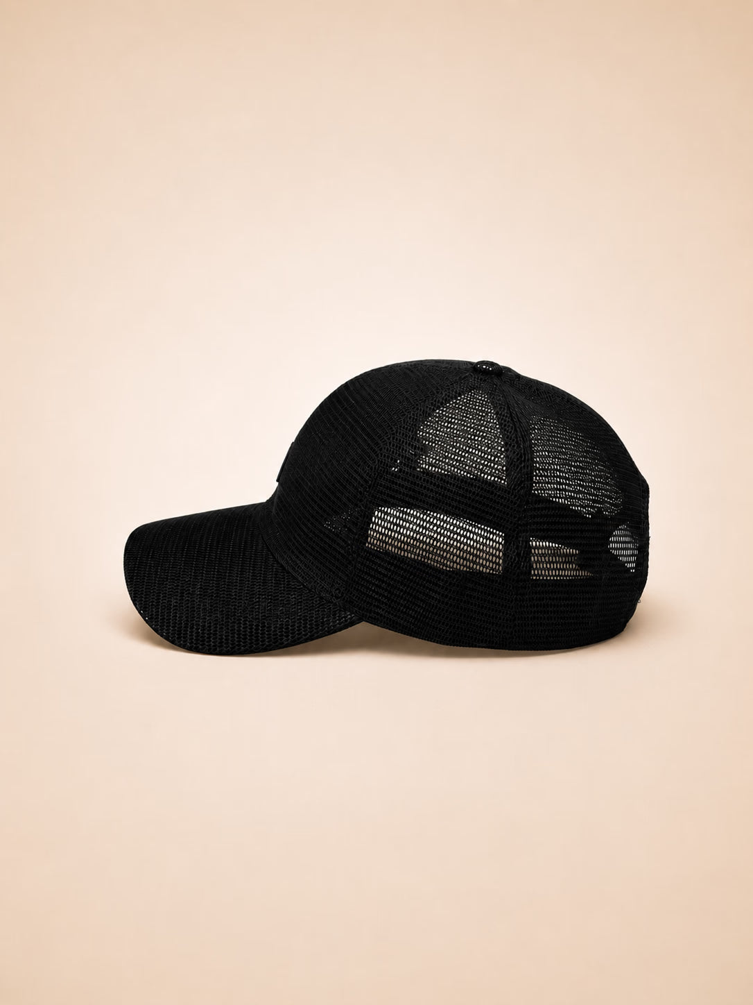 Classic Mesh Black Trucker Cap