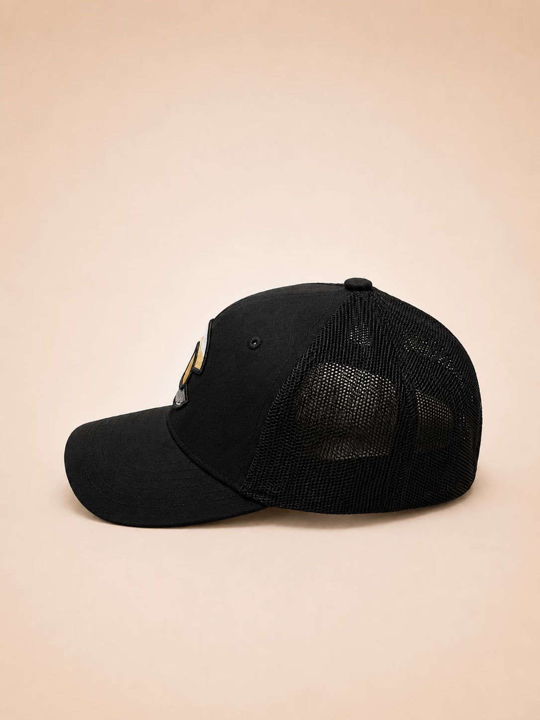 C Logo Black Trucker Cap