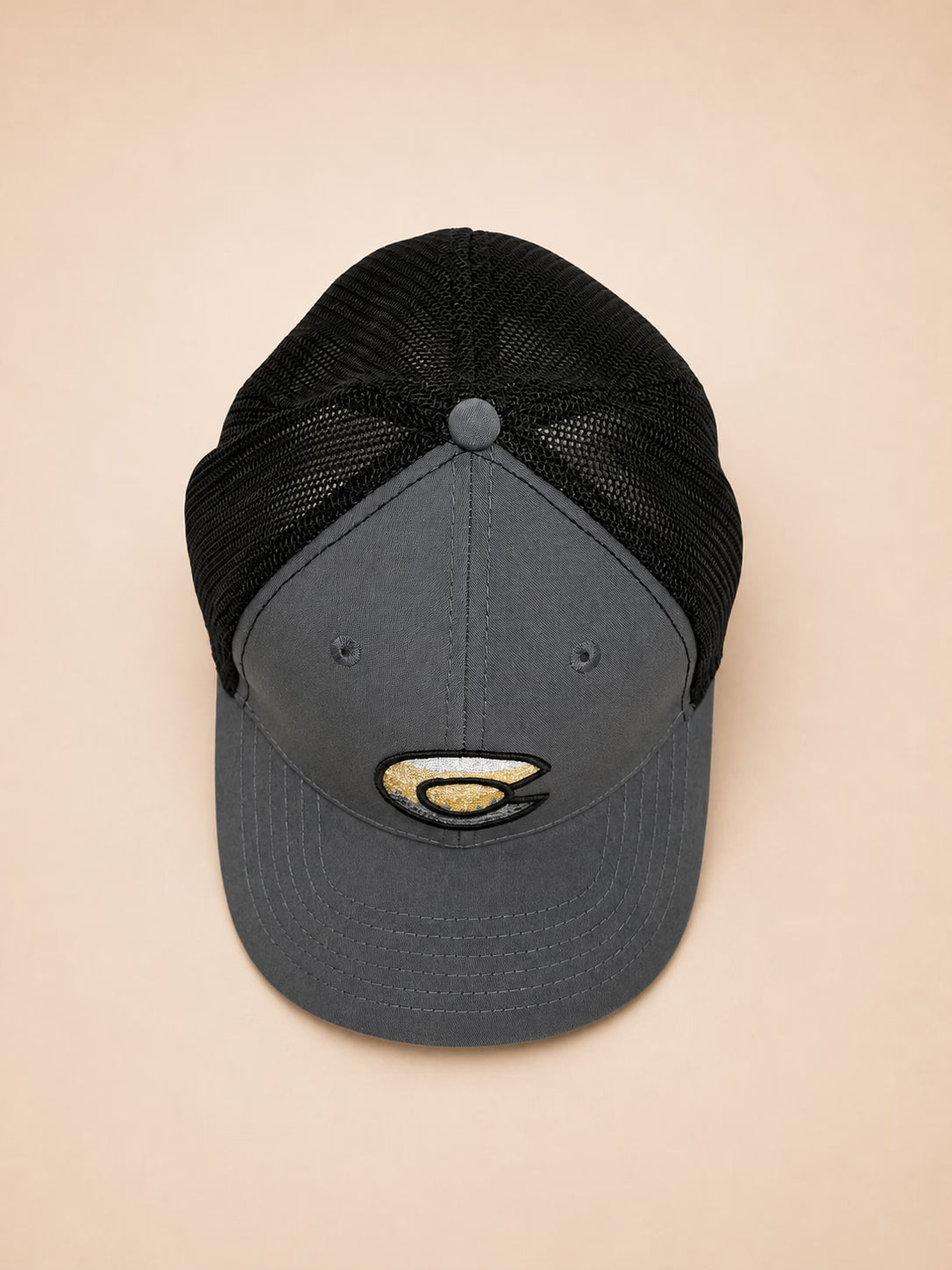 C Logo Grey Trucker Cap