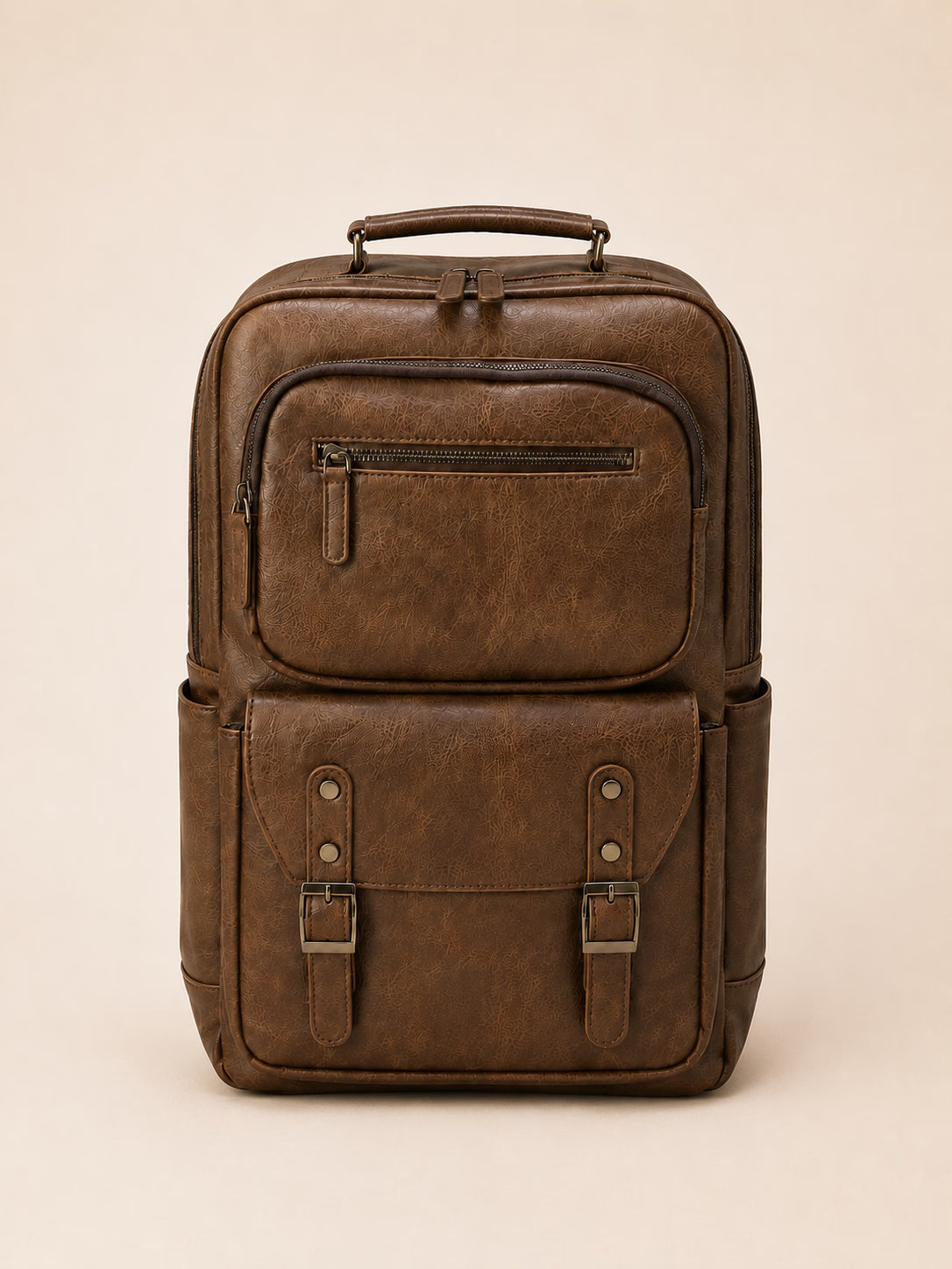 Movana Leather Backpack – Brown – view 3