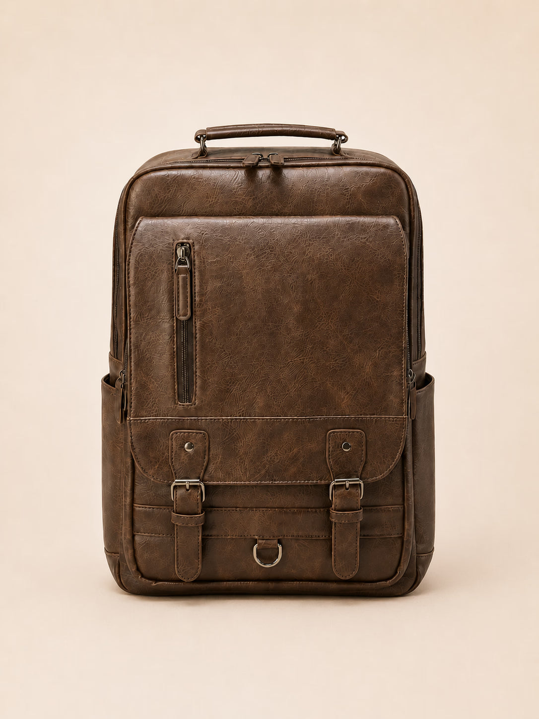 Movana Leather Backpack – Brown