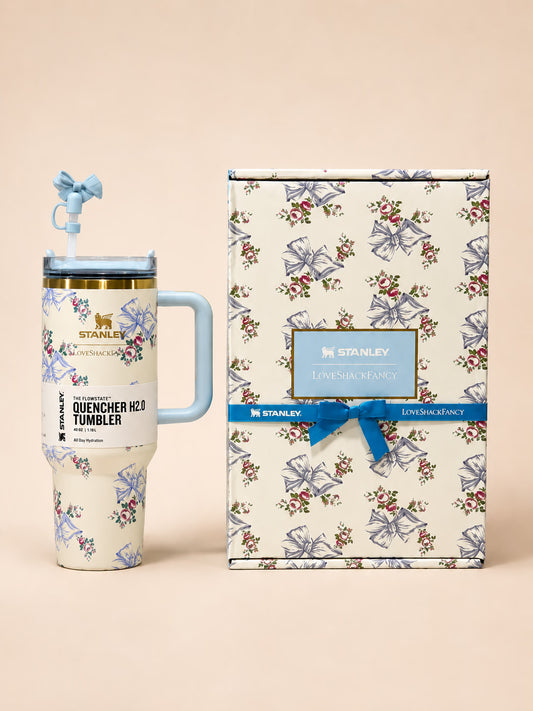 Stanley Floral Tumbler Gift Box Blue Floral White