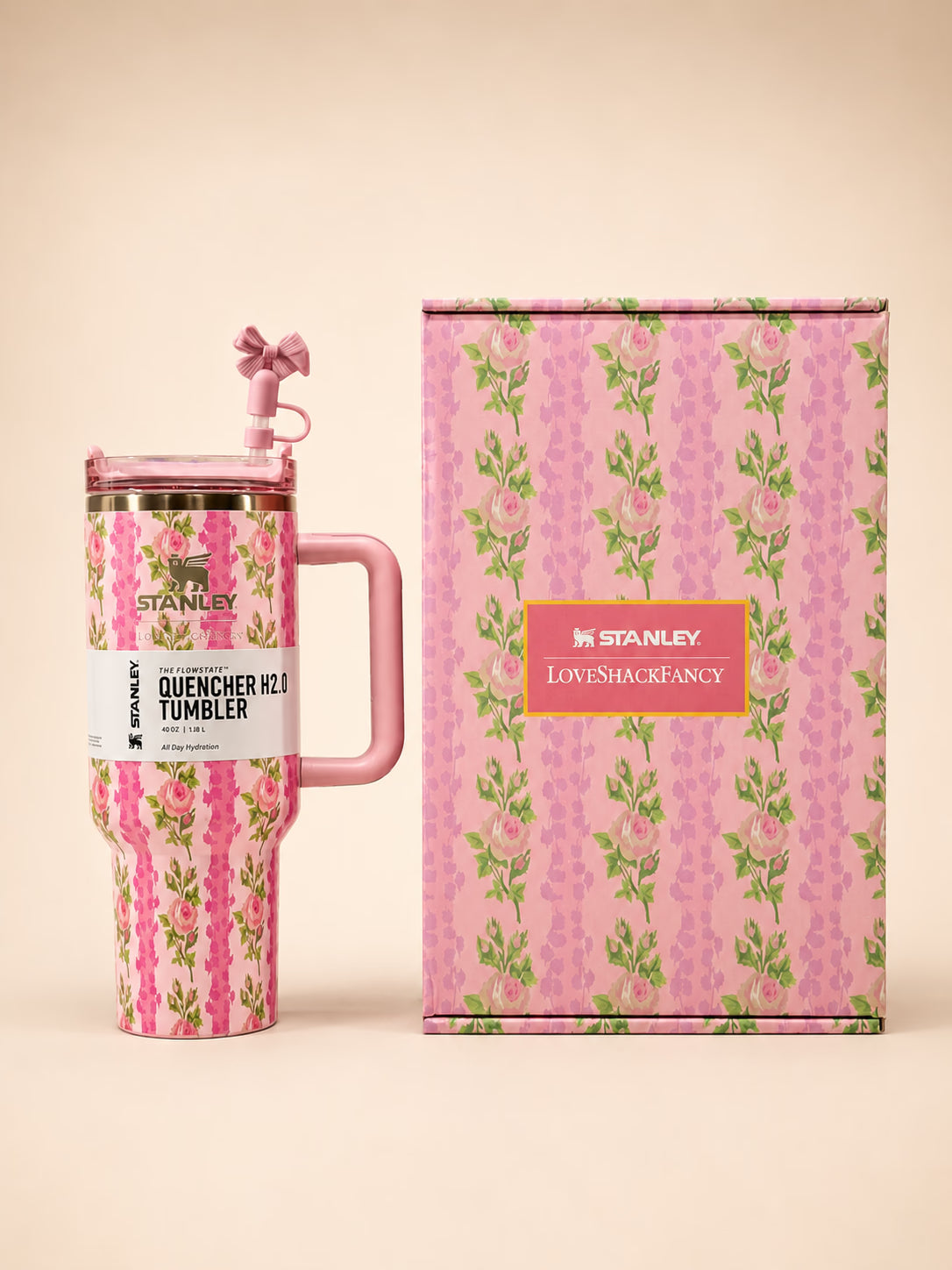 Stanley Floral Tumbler Gift Box Floral Pink Rose