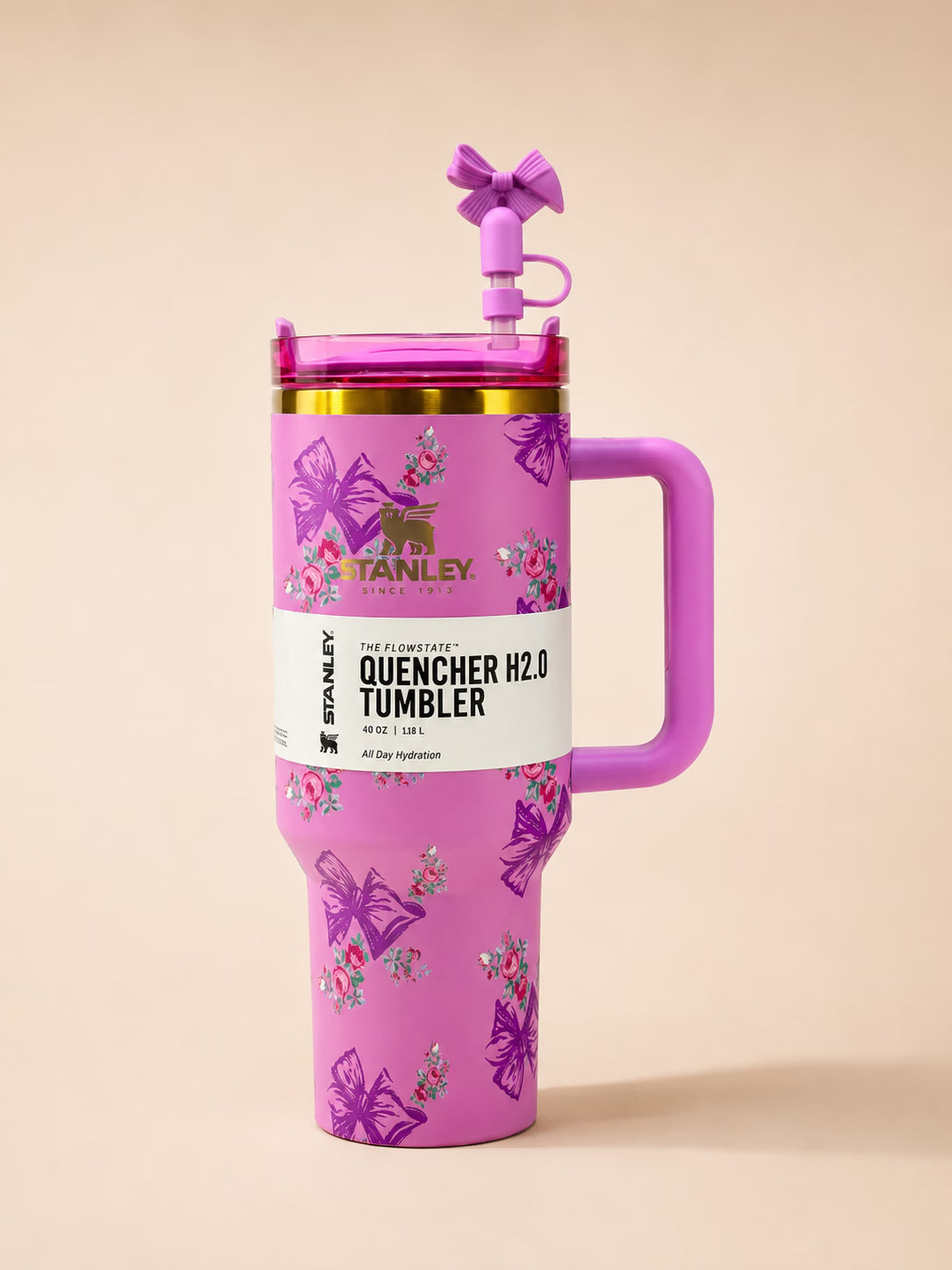 Stanley Floral Bow Tumbler Floral Purple Bow