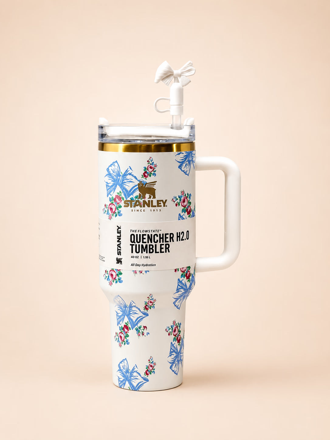 Stanley Floral Bow Tumbler Floral White Bow