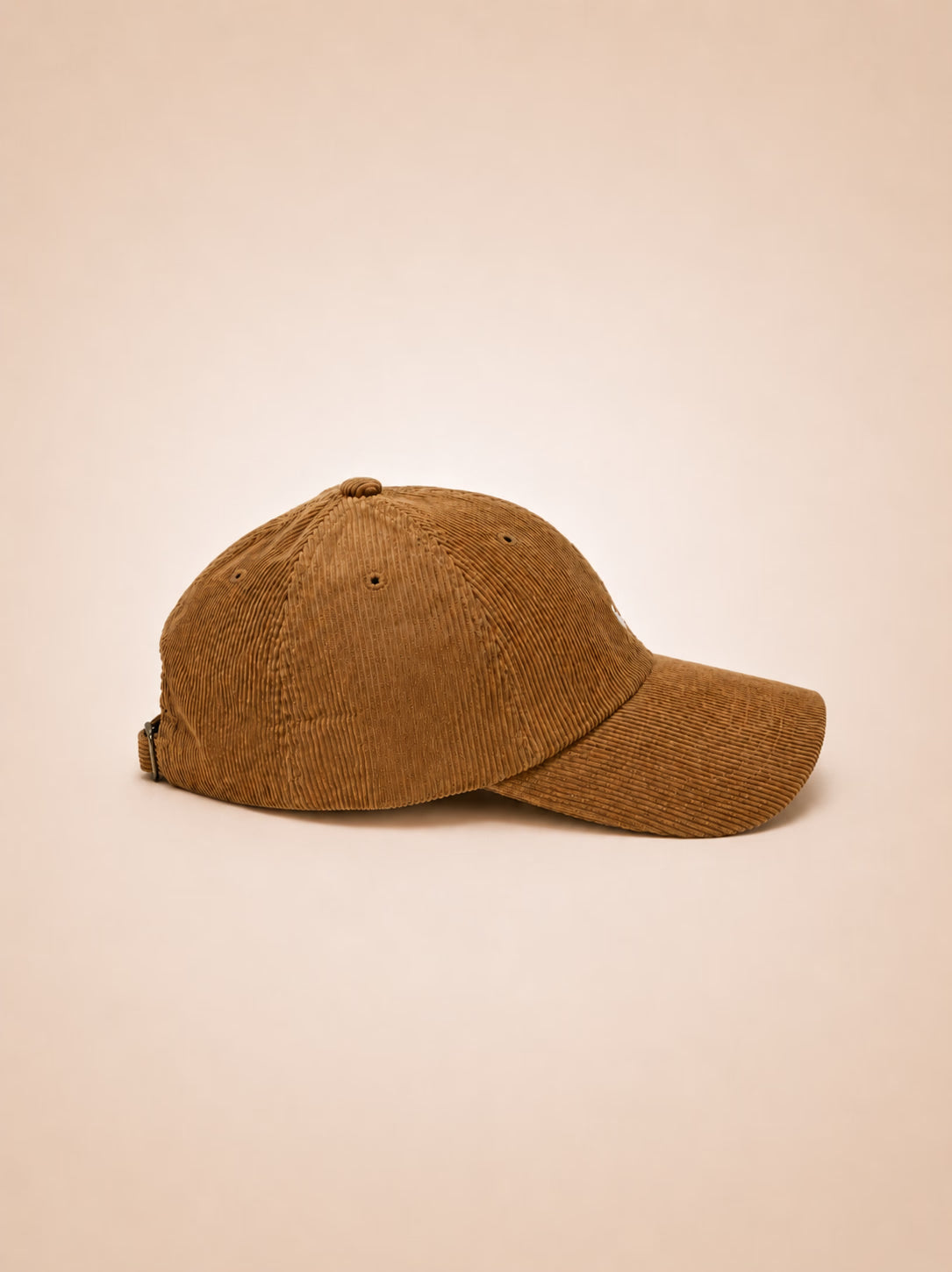Corduroy Skin Beige Baseball Cap