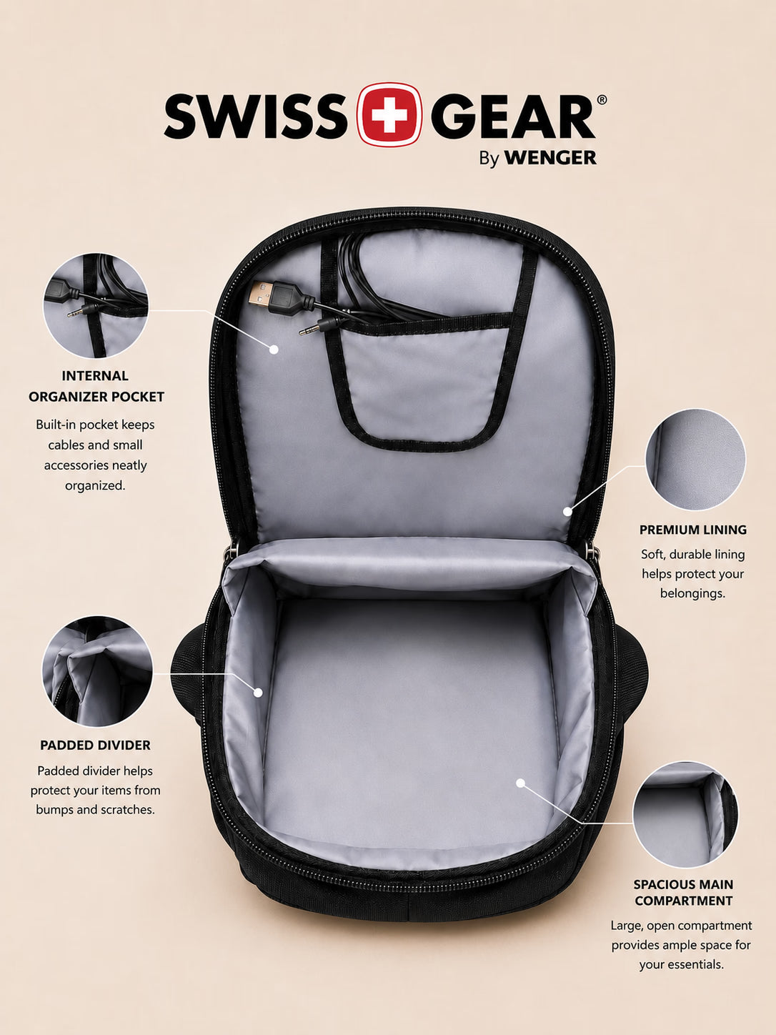SwissGear Everyday Backpack – Black – view 10