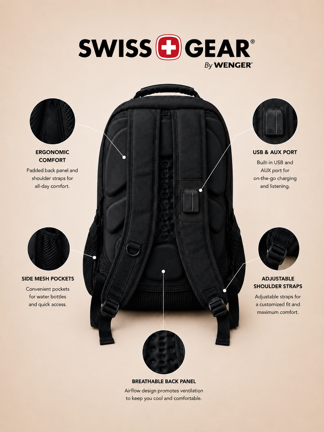 SwissGear Everyday Backpack – Maroon