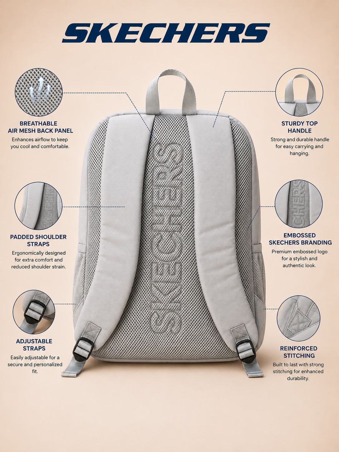 Skechers Everyday Backpack – Grey – view 9