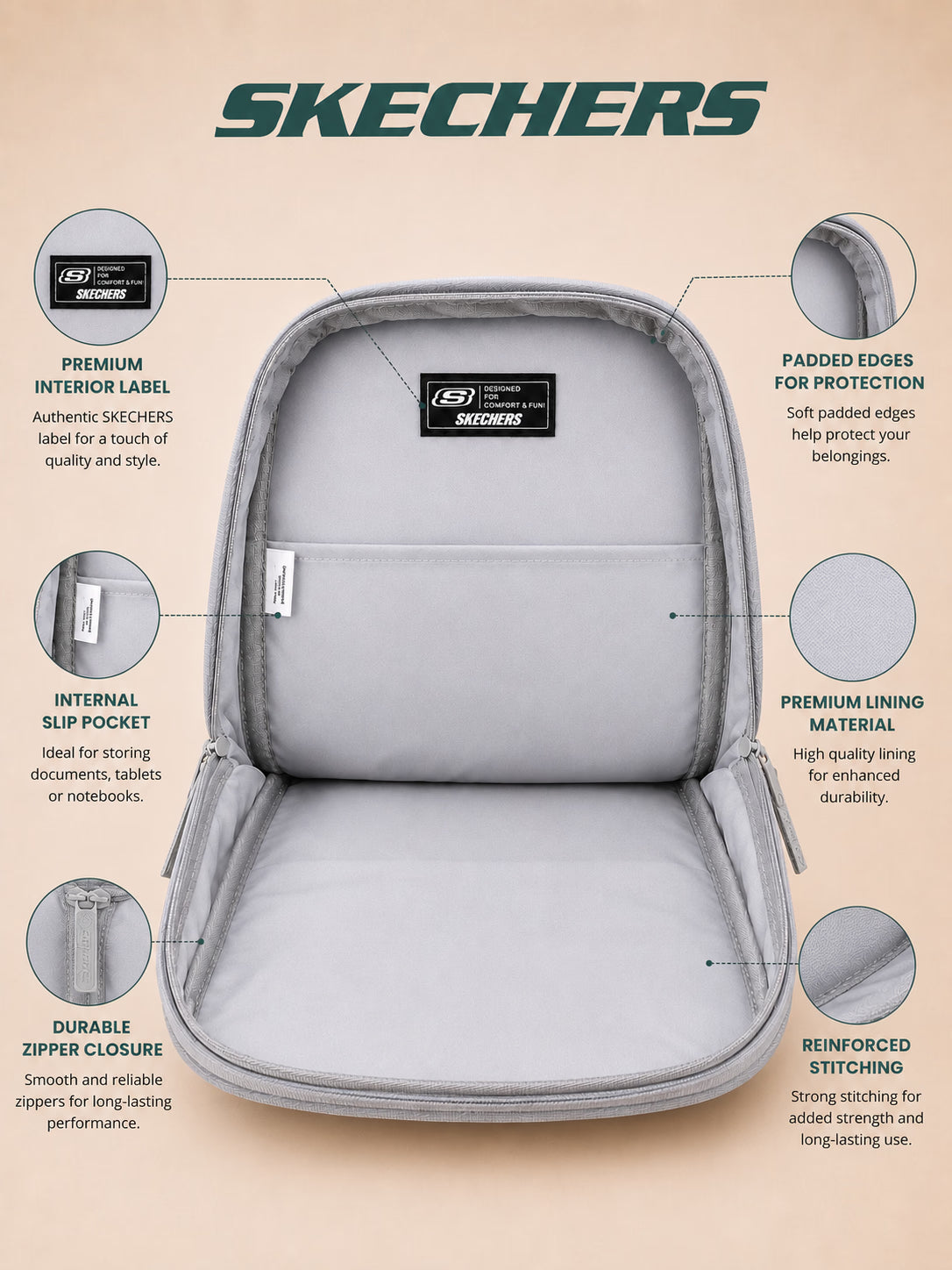 Skechers Everyday Backpack – Grey – view 11