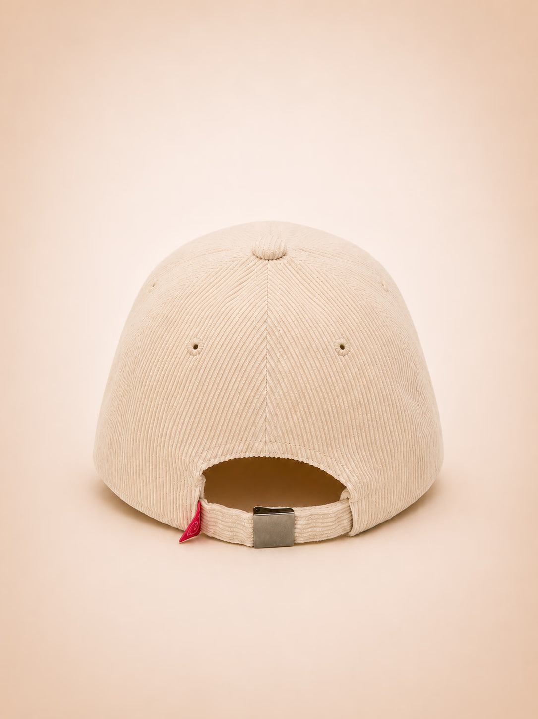 Corduroy White Baseball Cap
